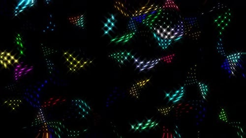 Colorful Neon Abstract Light Grid Background Loop