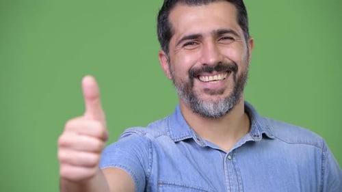 Man Giving Thumbs Up Close Up