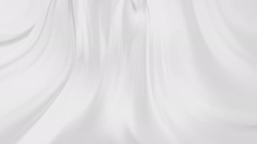 Seamless White Flowing Fabric Abstract Loop Background
