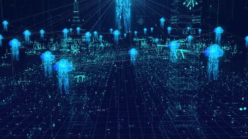 Futuristic Digital City with Cloud Computing Data Network