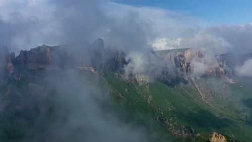 Green Mountains Through the Clouds, Aerial