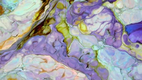 Colours Moving Surface Liquid Dreamy Paint Splashing