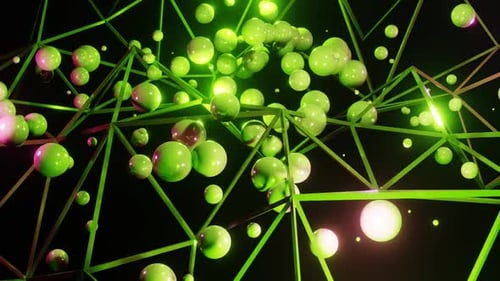 Efeito HD Plexus. Conexão digital abstrata movendo pontos e linhas