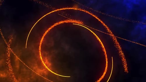 Cosmic Particle Spiral Logo Reveal Intro