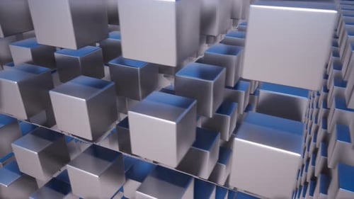 Metallic Abstract Cubes Boxess