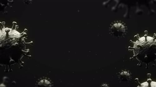 Animated 3D Virus Particles Loop Background