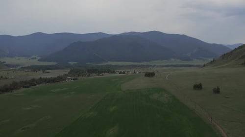 Aerial View of Beautiful Valley and Mountains