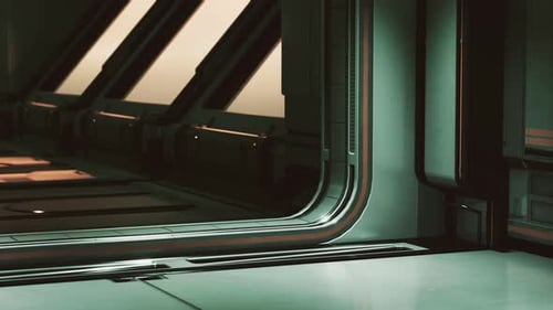 Corridor de vaisseau spatial Scifi futuriste réaliste
