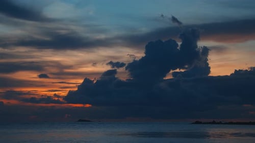 Time Lapse of Cloudy Sunset or Sunrise Landscape