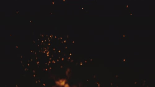 Yellow Flames Against Black Background