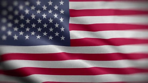 Realistic Waving United States of America Flag