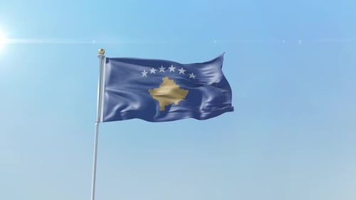 Flagge des Kosovo