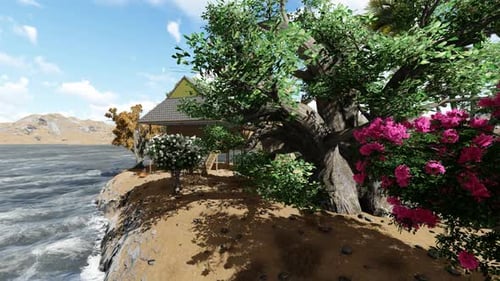 Panoramic view of the Villa in the morning