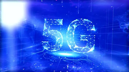 5G Background Blue