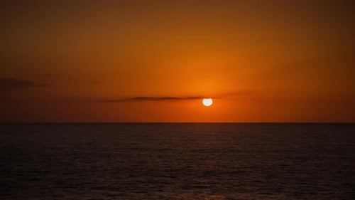 Loopable Video of Sun Setting Over the Mediterranean Sea