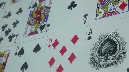 Beautiful Playing Cards On The Table In The Casino