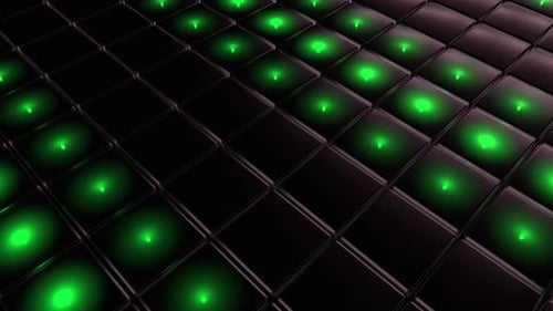 Abstract Geometric Grid with Pulsating Lights Loop Background