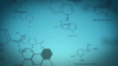 Animated Chemical Structures Science Background Loop