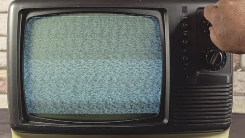 Old Analog Television Channel Hand Searching