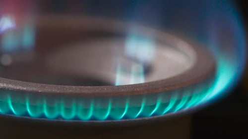 Flamme vom Gasbrenner