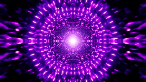 Flickering Circle Light Purple Color Symmetrical Art Background