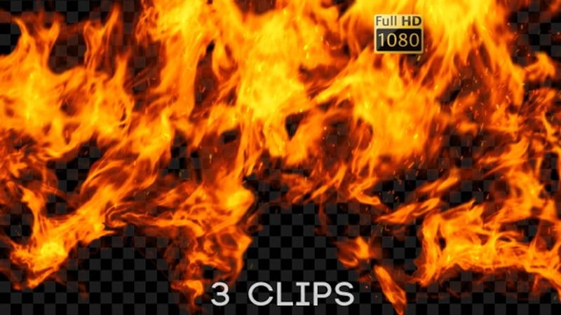 Realistic Fire Transition Overlays with Alpha, Transitions Motion ...