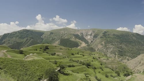 Top View of Green Mountain Valley on Sunny Day