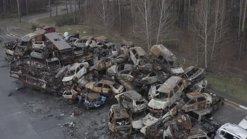 Irpin Ukraine 22 04 2022 Evidance of Russian War Crimes