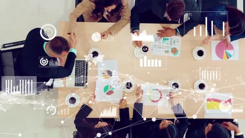 Creative Visual of Business People in Corporate Staff Meeting