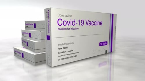 3D Covid-19 Vaccine Boxes Rotating Presentation