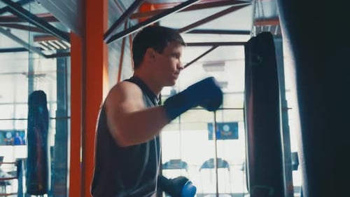 Young Man Training