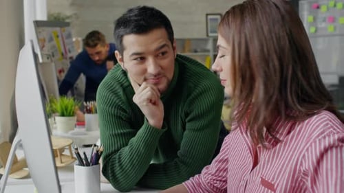 Friendly Colleagues Having a Chat