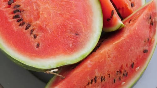 Ripe Red Watermelon on Plate
