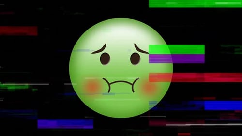 Green Nauseated face emoji