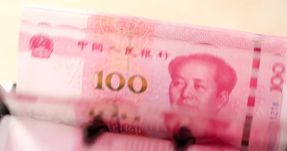 Money counting machine with Chinese RMB, Stock Footage ft. banknote ...