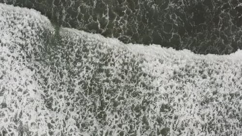 Drone view of waves in the Pacific Ocean