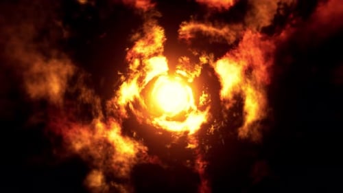 Abstract Fiery Vortex Background Loop