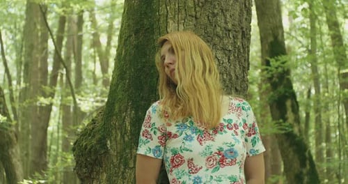 Romantic Woman In Forest