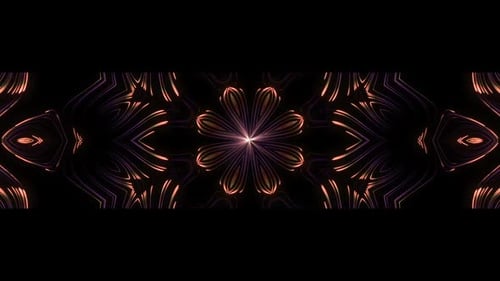 Elegant Abstract Glowing Symmetrical Line Art Pattern Loop
