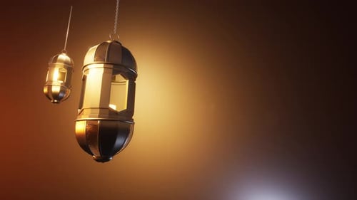 Hintergrund der Ramadan-Laterne, 3D-Rendering 8
