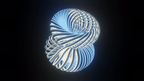 Rotated undefined geometric figure with LED lighting