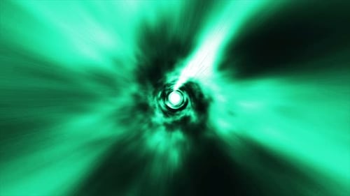 Seamless Green Glowing Abstract Energy Tunnel Loop