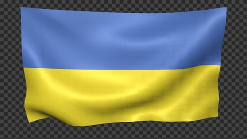 Flagge der Ukraine wehend geschleift