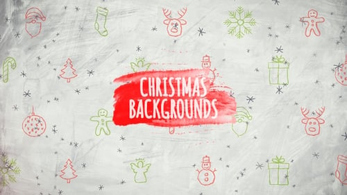 Weihnachts-Hintergründe - Handgezeichnete Icons