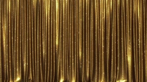 Curtain Gold Glitter Loop 4K