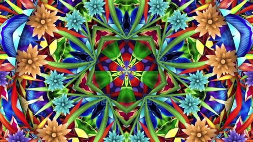 Caleidoscopio de flores tropicales