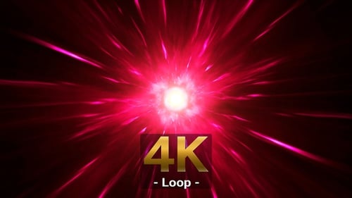 Abstract Pink Light Speed Tunnel Background Loop
