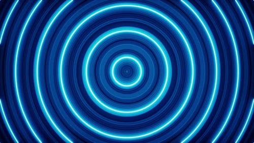 Hypnosis Blue Light Circle Waves Loop