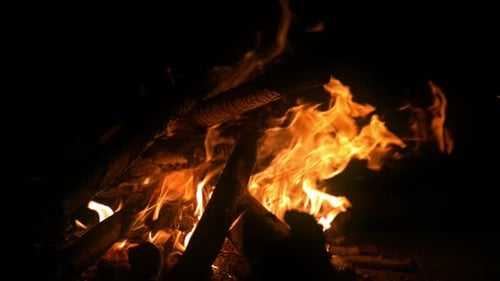 Camping Fire (4K)