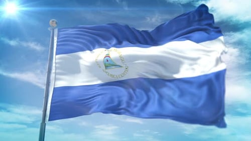 4K 3D Nicaragua-Flagge